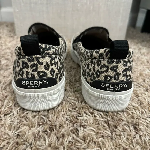 Sperry Pier Wave High Slip On Leopard Print