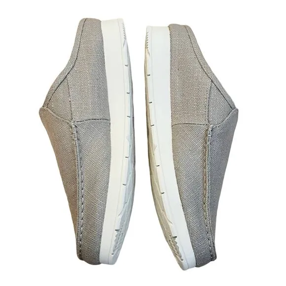 SPERRY Taupe Moc-Sider Mule Hemp Clogs Faux Fur Lining Men Slip On Comfort 8 NWT