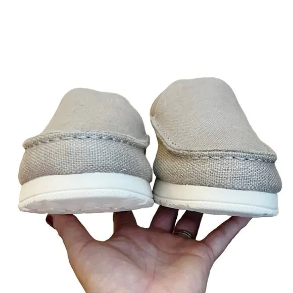 SPERRY Taupe Moc-Sider Mule Hemp Clogs Faux Fur Lining Men Slip On Comfort 8 NWT