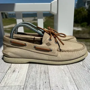 Sperry Top-Sider Authentic Original 2 Eye Perforated Boat Shoe Men's Size 9M