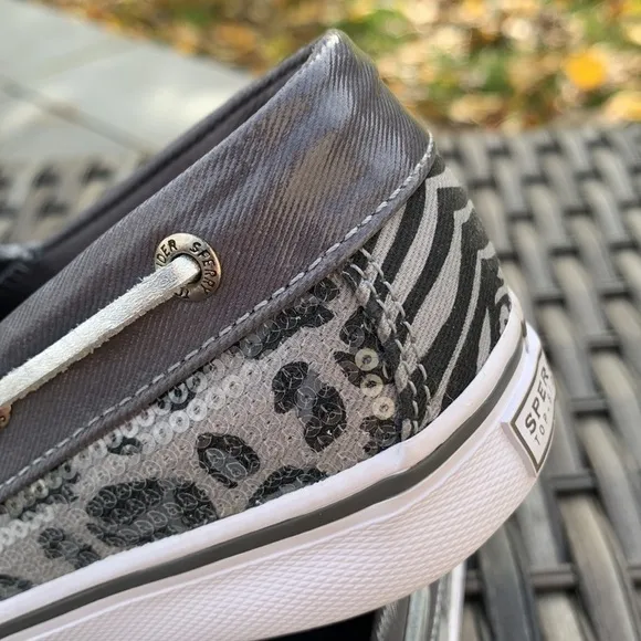 SPERRY TOP-SIDER Bahama Boat Shoe - Grey Multi Animal