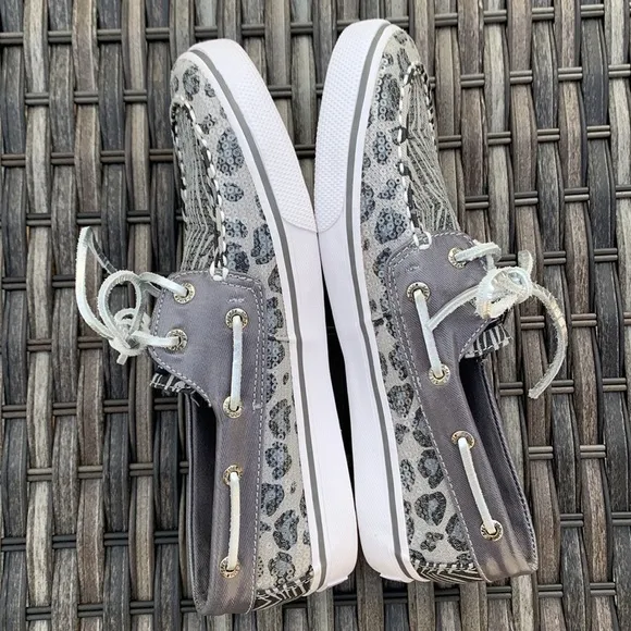SPERRY TOP-SIDER Bahama Boat Shoe - Grey Multi Animal