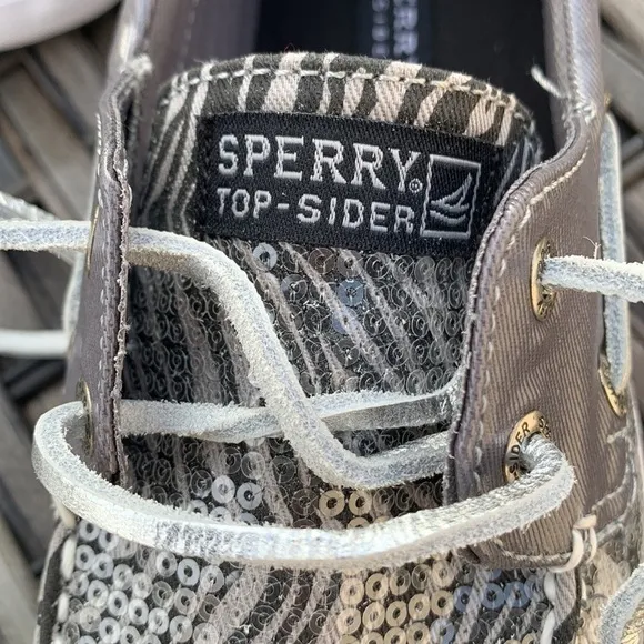 SPERRY TOP-SIDER Bahama Boat Shoe - Grey Multi Animal