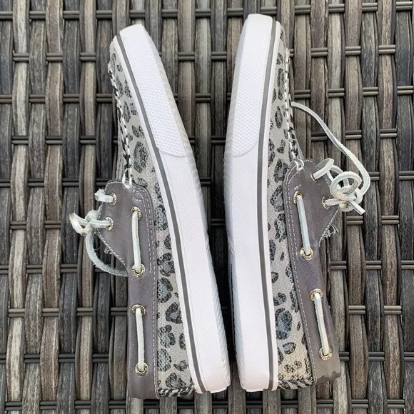 SPERRY TOP-SIDER Bahama Boat Shoe - Grey Multi Animal