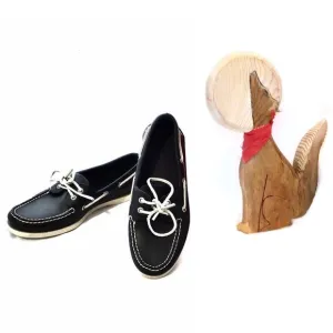 Sperry Top Sider Boat Shoes Loafers Black Original Men's sz 7.5 Preppy Classic