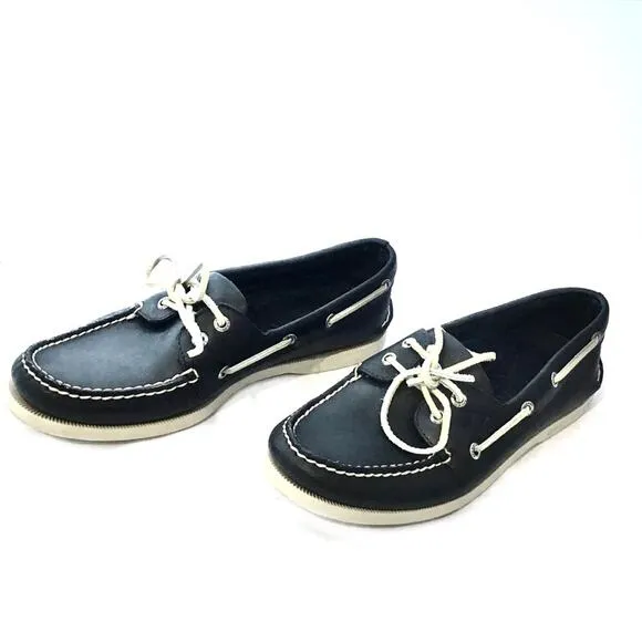 Sperry Top Sider Boat Shoes Loafers Black Original Men's sz 7.5 Preppy Classic