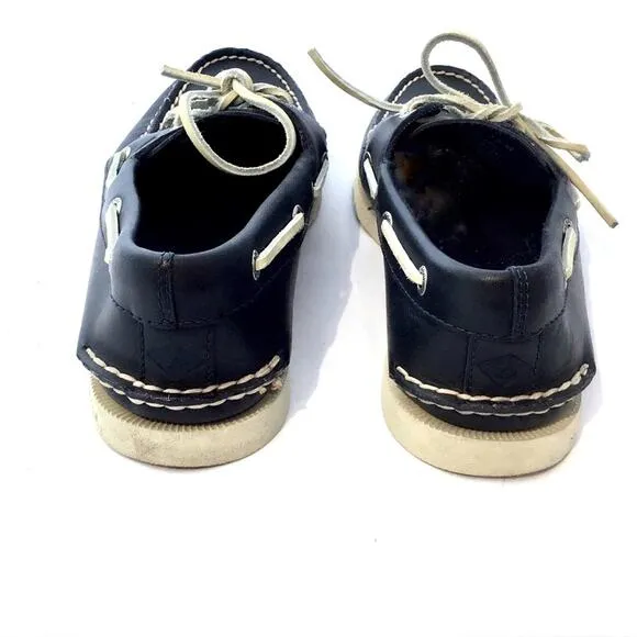 Sperry Top Sider Boat Shoes Loafers Black Original Men's sz 7.5 Preppy Classic