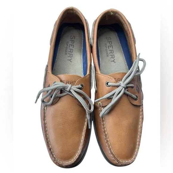 Sperry Top-Sider Mens Leeward 2 Eye Boat Shoe Size 10 Classic Leather Sahara Tan