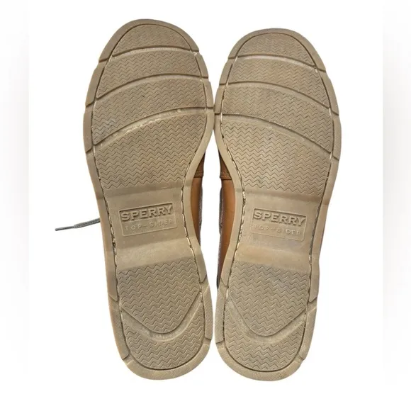 Sperry Top-Sider Mens Leeward 2 Eye Boat Shoe Size 10 Classic Leather Sahara Tan