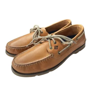 Sperry Top-Sider Mens Leeward 2 Eye Boat Shoe Size 10 Classic Leather Sahara Tan