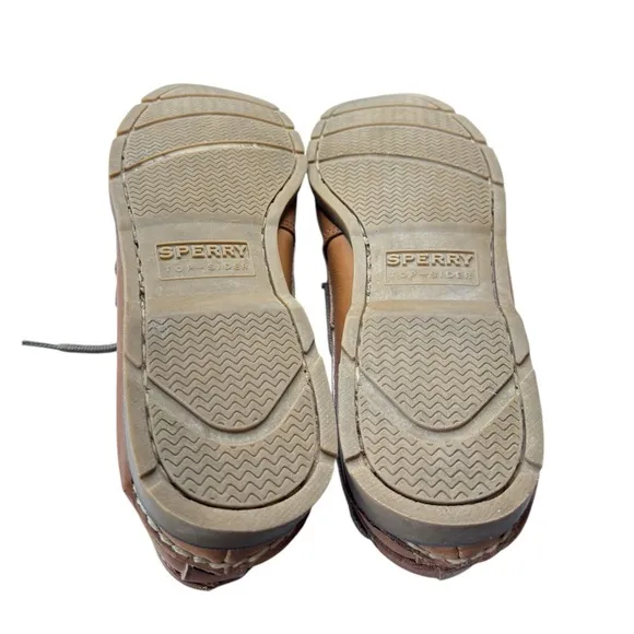Sperry Top-Sider Mens Leeward 2 Eye Boat Shoe Size 10 Classic Leather Sahara Tan