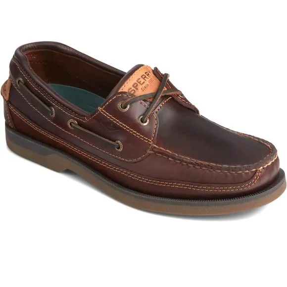 SPERRY TOP-SIDER MEN'S MAKO 2-EYE CANOE MOC AMARETTO SIZE 10