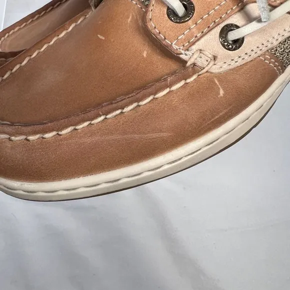 Sperry Women's Bluefish 2 Eye Size 6‎ brown tan boat shoe slip-on nubuck leather