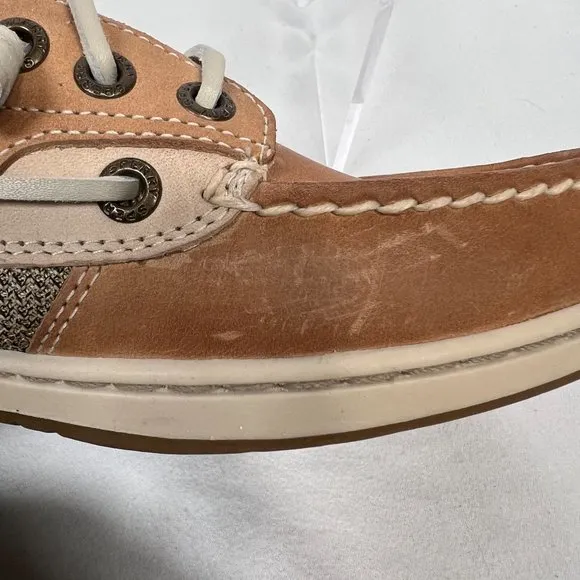 Sperry Women's Bluefish 2 Eye Size 6‎ brown tan boat shoe slip-on nubuck leather
