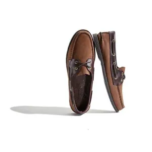 Sperry A/O Authentic Original Leather Boat Shoe Brown Buck $100 Sz 10.5