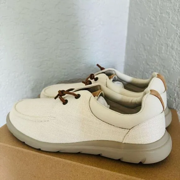 SPERRY TOP-SIDER Men's Captains Moc Toe Hemp Boat  Shoe, Size 13, Ivory, NWT