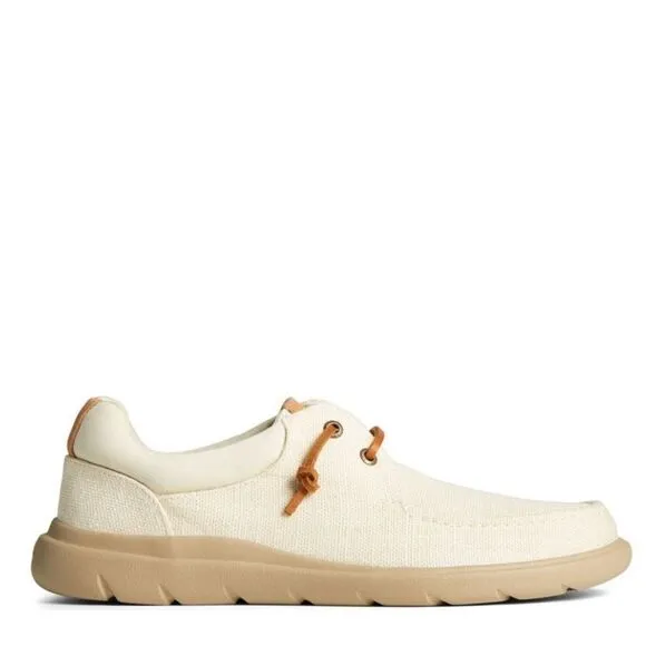 SPERRY TOP-SIDER Men's Captains Moc Toe Hemp Boat  Shoe, Size 13, Ivory, NWT