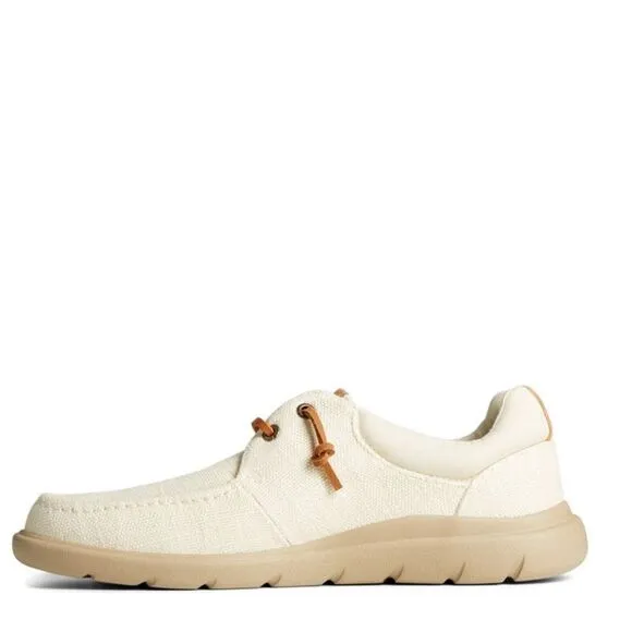 SPERRY TOP-SIDER Men's Captains Moc Toe Hemp Boat  Shoe, Size 13, Ivory, NWT