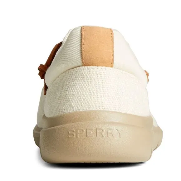 SPERRY TOP-SIDER Men's Captains Moc Toe Hemp Boat  Shoe, Size 13, Ivory, NWT