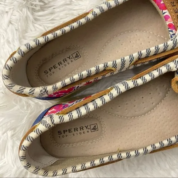 SPERRY Women's Angelfish Liberty Floral Print Slip-On Boat Shoe sz 5.5 M