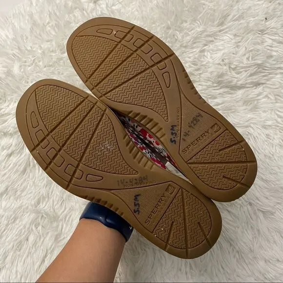 SPERRY Women's Angelfish Liberty Floral Print Slip-On Boat Shoe sz 5.5 M