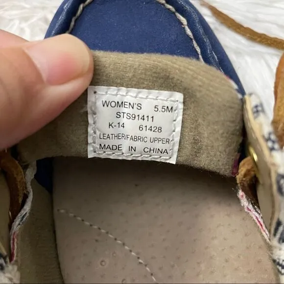 SPERRY Women's Angelfish Liberty Floral Print Slip-On Boat Shoe sz 5.5 M
