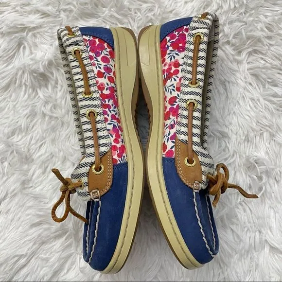 SPERRY Women's Angelfish Liberty Floral Print Slip-On Boat Shoe sz 5.5 M