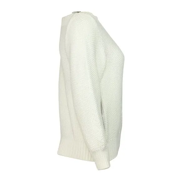 Sportmax Knitted Sweater in White Cotton