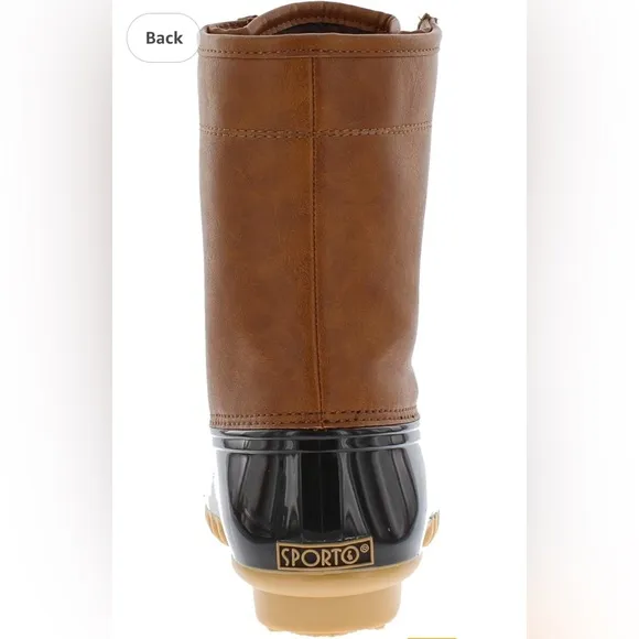 SPORTO Duck Boots with Lace-Up Closure Attina Waterproof Mid-Calf Winter