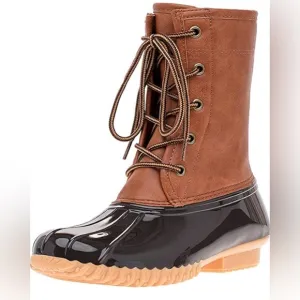 SPORTO Duck Boots with Lace-Up Closure Attina Waterproof Mid-Calf Winter