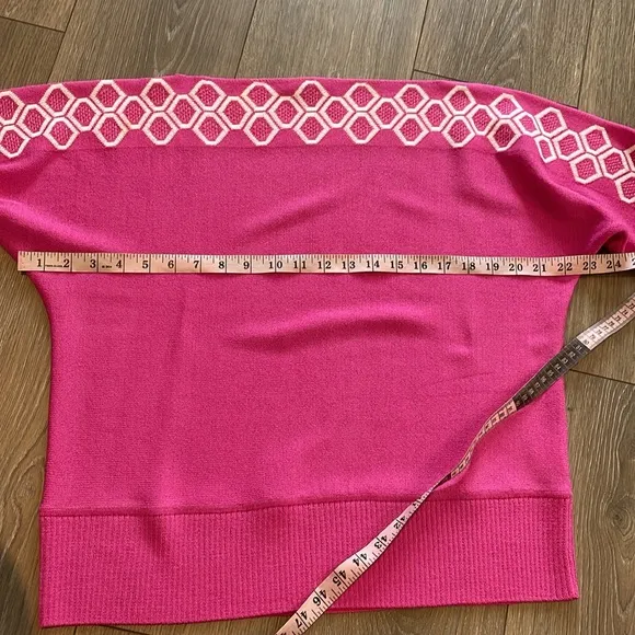 St. John Pink Boat Neck Knit Top