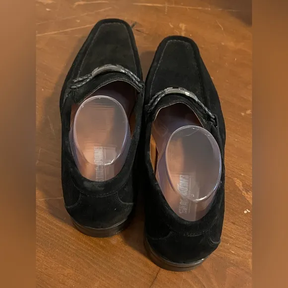 Stacy Adams Paragon Moc Toe Bit Slip On Black Suede Shoes Men’s Sz 9M