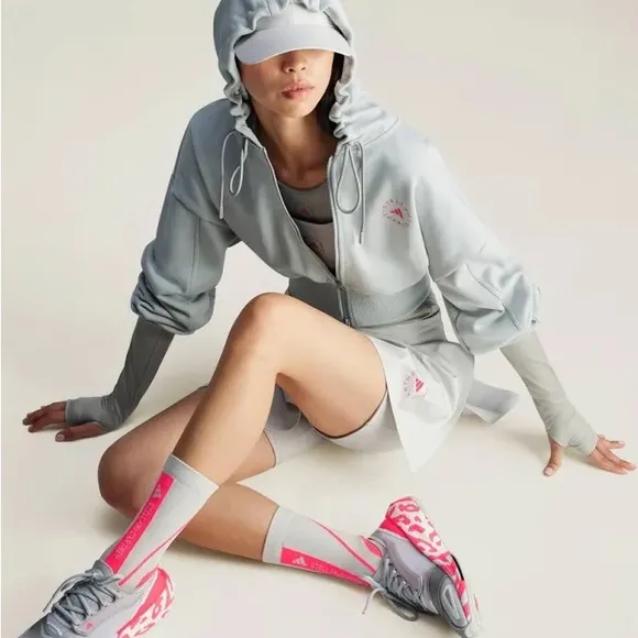 Stella McCartney Gray and Pink Athletic Sneakers
