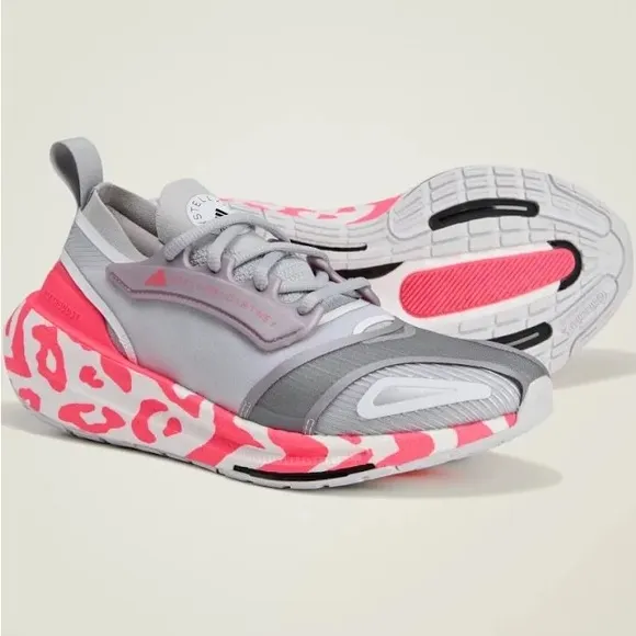 Stella McCartney Gray and Pink Athletic Sneakers