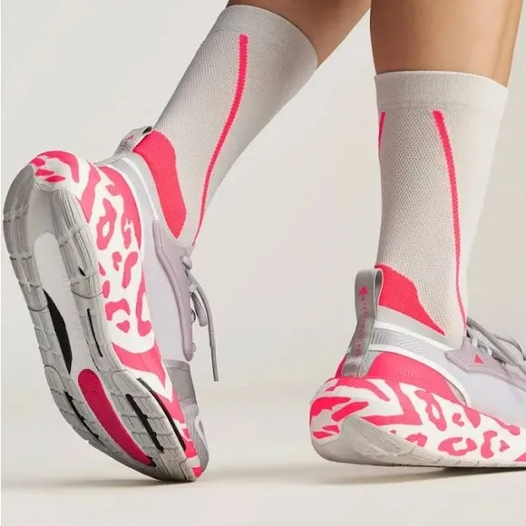 Stella McCartney Gray and Pink Athletic Sneakers