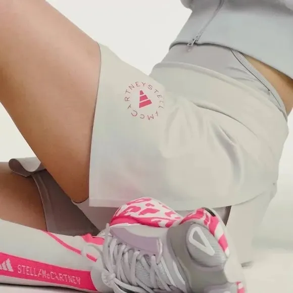 Stella McCartney Gray and Pink Athletic Sneakers