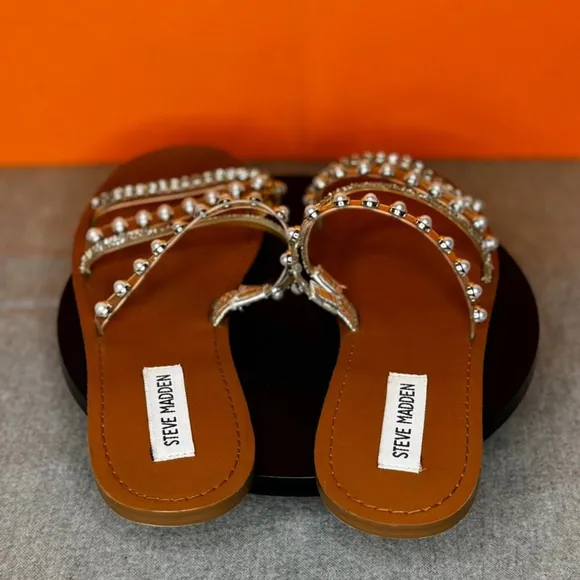 Steve Madden Attentive embellished slip-on slide sandals Size 7.5