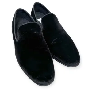 Steve Madden Black Velvet Laight Loafer Smoking Slipper Dress Shoes Men's 7