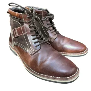 Steve Madden boots men's size 10 Hethrow leather chukka brown lace up western