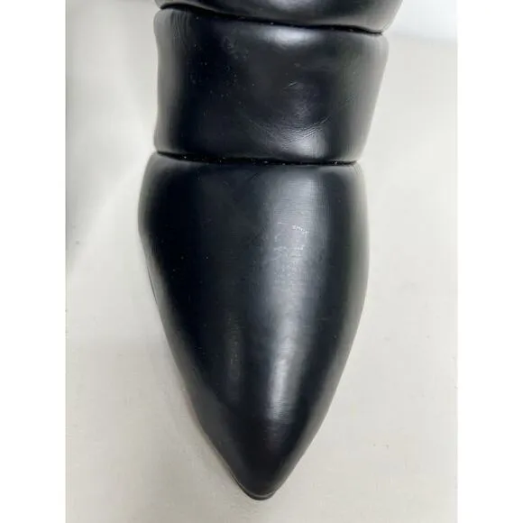Steve Madden Cloak Black Puffer Heels Boots Women’s Size 9.5