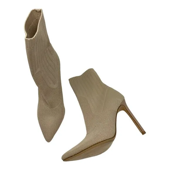 Steve Madden Discreet Stiletto Heeled Sock Boots Size 9