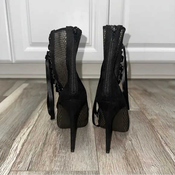 Steve Madden Fuego Mesh Peep Toe Booties