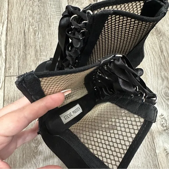 Steve Madden Fuego Mesh Peep Toe Booties