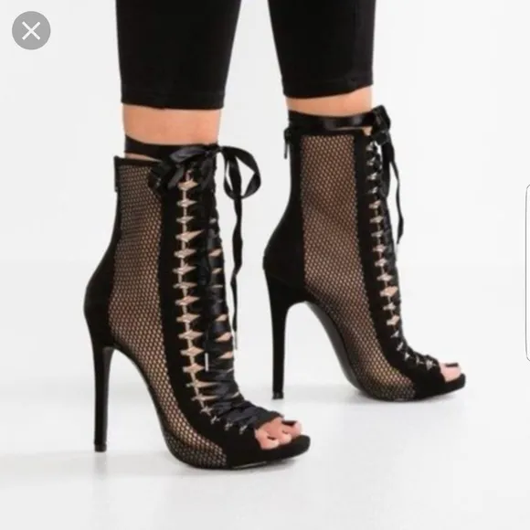 Steve Madden Fuego Mesh Peep Toe Booties