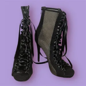 Steve Madden Fuego Mesh Peep Toe Booties