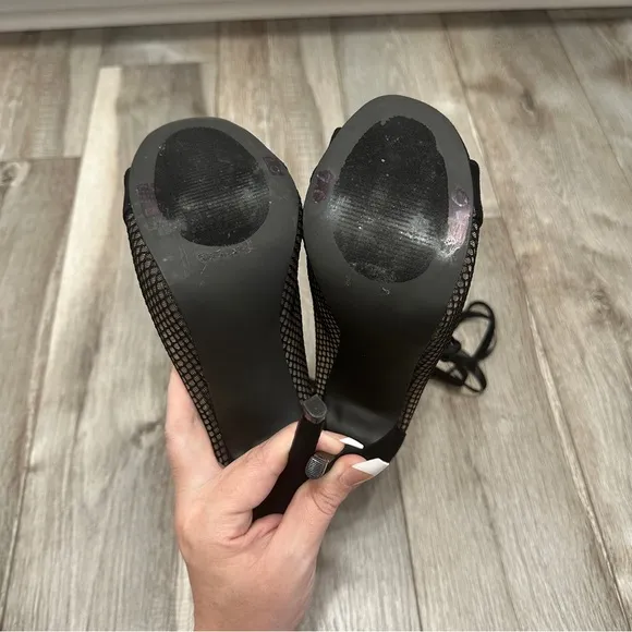 Steve Madden Fuego Mesh Peep Toe Booties