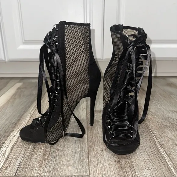Steve Madden Fuego Mesh Peep Toe Booties