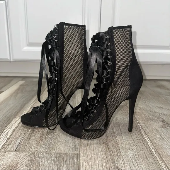 Steve Madden Fuego Mesh Peep Toe Booties