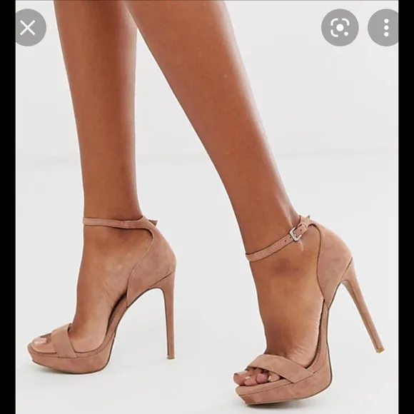 Steve Madden Kisha black suede platform heel sandals 7.5