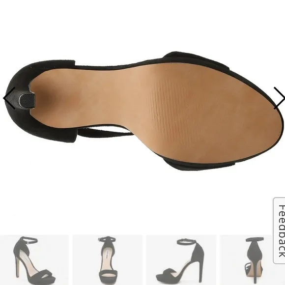 Steve Madden Kisha black suede platform heel sandals 7.5